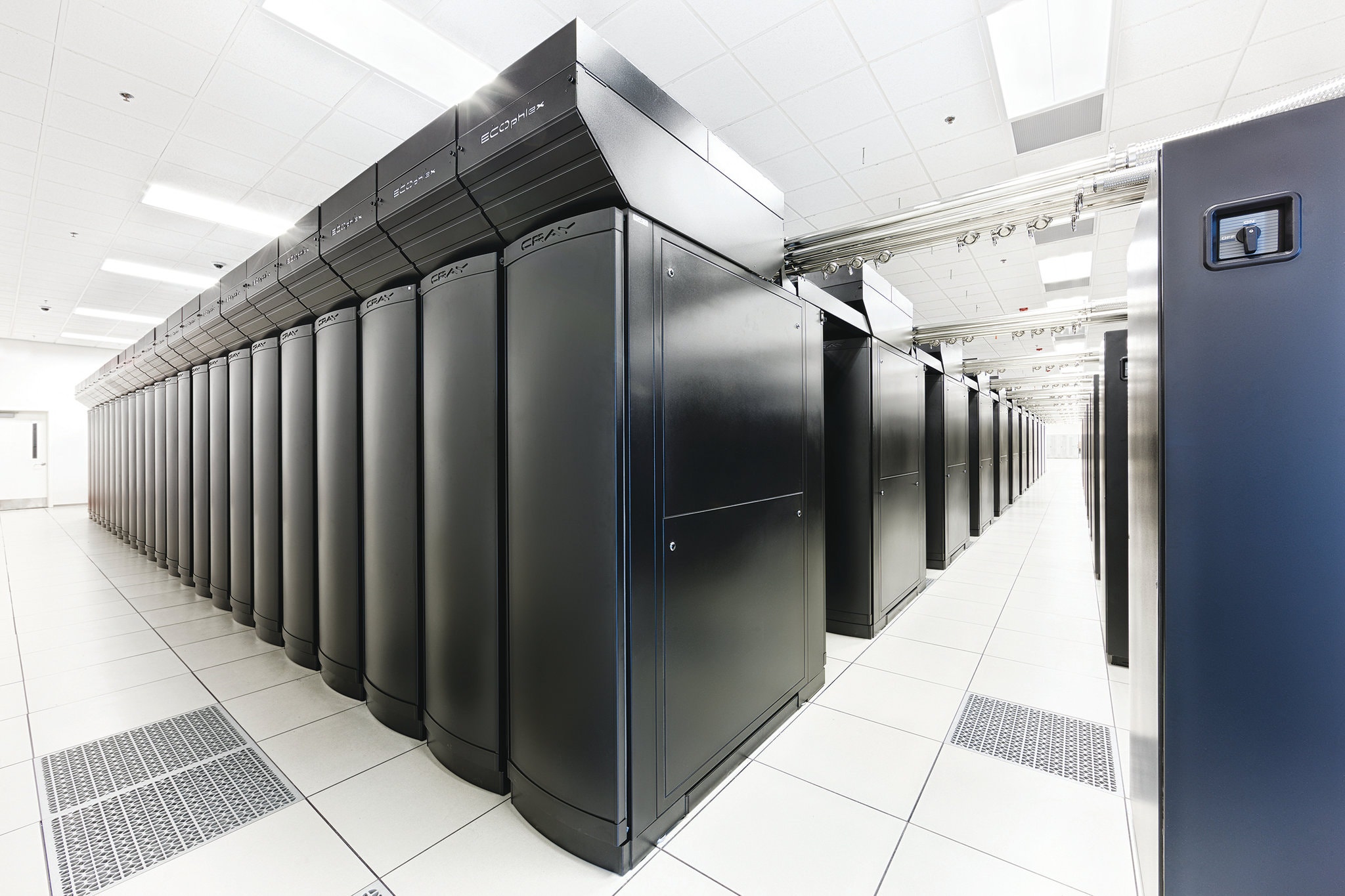 The Blue Waters supercomputer in the NCSA at the University of Illinois (Picture credit to The New York Times/C3.ai)