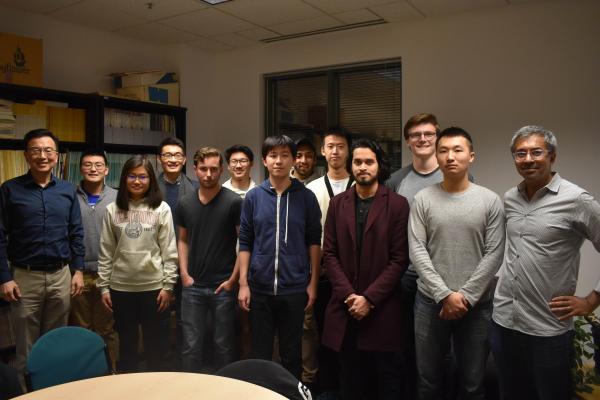 The first cohort of Alchemy students with Professors Wen-mei Hwu (far left) and Sanjay Patel (far right)