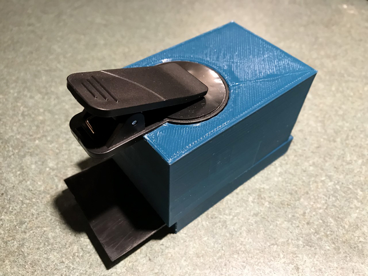 A photo of the first PathTracker clip-on box (Photo courtesy Brian Cunningham)