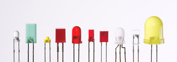 Photo of visible-spectrum light-emitting diode (LED)