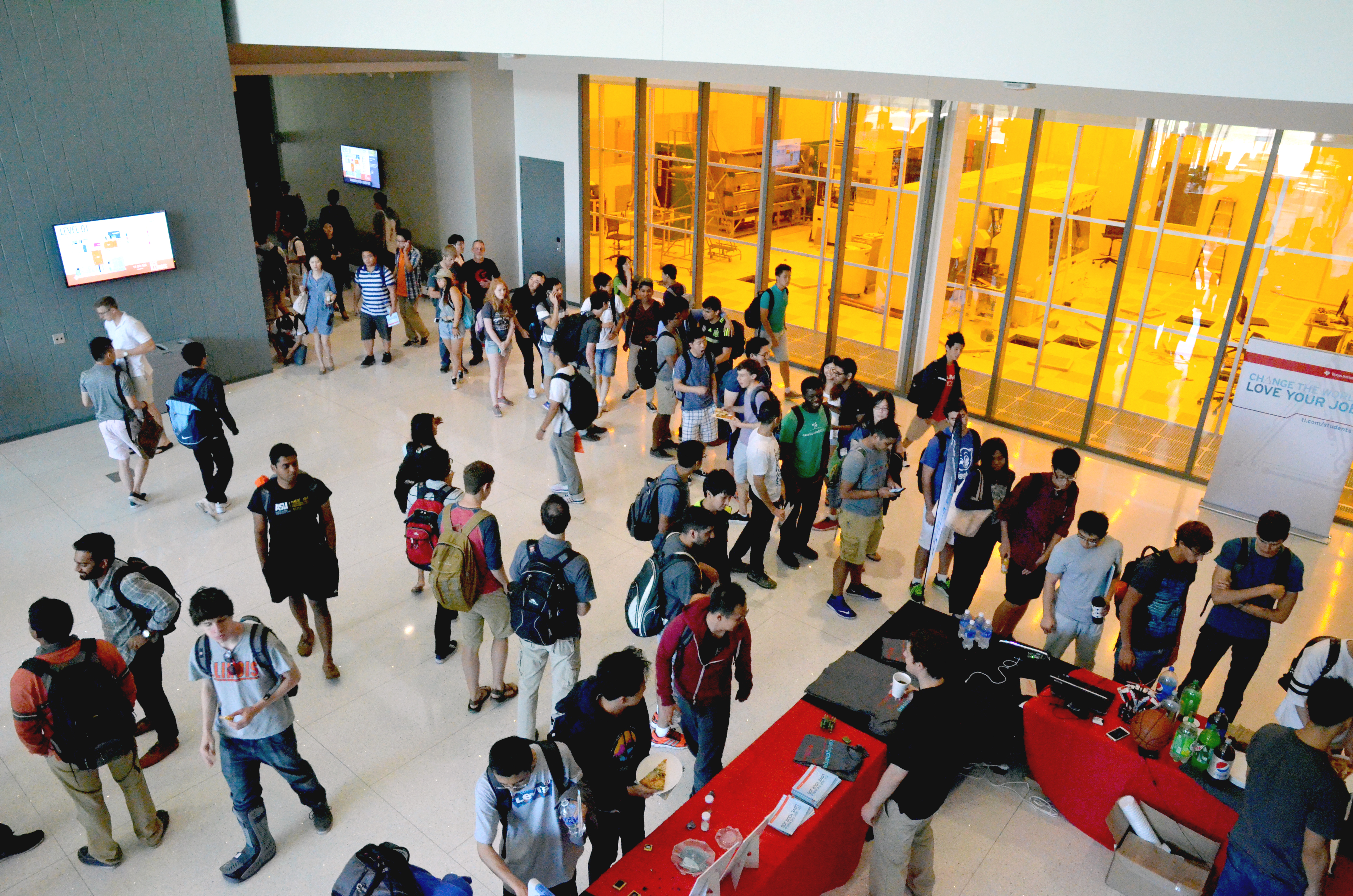 View of Corporate Day from lobby stairs