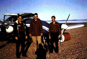 W. Hay, G. Swenson, and H. Lumsden at Baker Lake