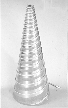 Conical log-spiral antenna.