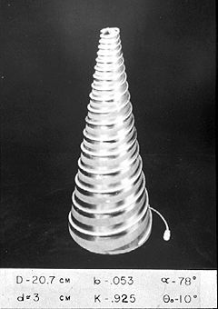 Conical log-spiral antenna.