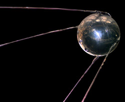 A model of Sputnik created by NASA.