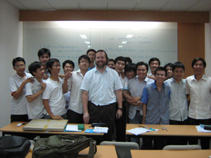 Illinois recently signed an agreement with Ho Chi Minh City University of Technology to share curriculum and foster exchange programs between the universities, such as a two-week course taught by ECE Associate Professor Steve Lumetta (pictured here with his students). Lumetta says the partnership will allow Vietnamese students to cultivate innovation and will help American students to learn how to succeed in a global marketplace.