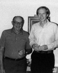 John R. Tucker with John Bardeen in 1987. Tucker chaired a session on applications of superconductivity at the â€œBCS@50â€ conference on the Illinois campus in October, commemorating 50 years of Bardeenâ€™s BCS theory of superconductivity. A major application of superconductor tunnel junctions is the lightning-fast down-conversion of incoming millimeter and submillimeter wavelength signals from space. Tuckerâ€™s work has enabled engineers to develop radio astronomy receivers that approach the quantum limit.