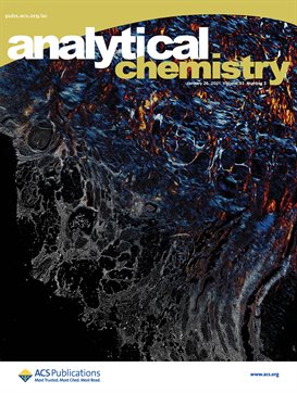 This work was featured on the cover of Analytical Chemistry. The image shows merged vibrational circular dichroism and infrared absorbance images of surgical breast tissue, taken at the same wavelength.
