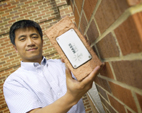 Chang Liu, a professor of electrical and computer engineering, led the team that developed a &quot;smart brick&quot; that could monitor a building's health and save lives.