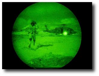 Improvements in infrared detectors, currently under investigation by ECE researchers, could lead to significant improvements in military applications like night vision. (Photo courtesy of the US Navy.)