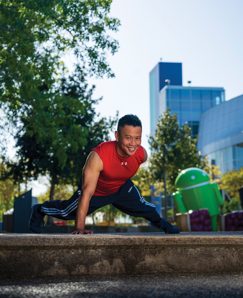 &ldquo;Our mission and vision [are] to create a culture of well-being that inspires people around the world to take care of themselves and each other,&rdquo; says Illinois ECE alumnus Newton Cheng (BSEE &rsquo;01), director of global health and performance at Google.&nbsp;(Image by John Deven)