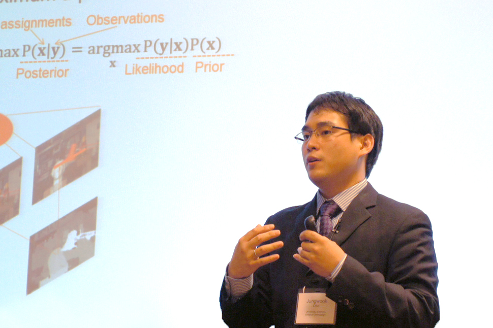 Jungwook Choi presenting at MEMOCODE last fall. Photo courtesy of MEMOCODE.