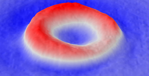 Topography of a red blood cell as measured by the SLIM optical technique. Though the cell keeps its shape as it ages, the membrane becomes less flexible.