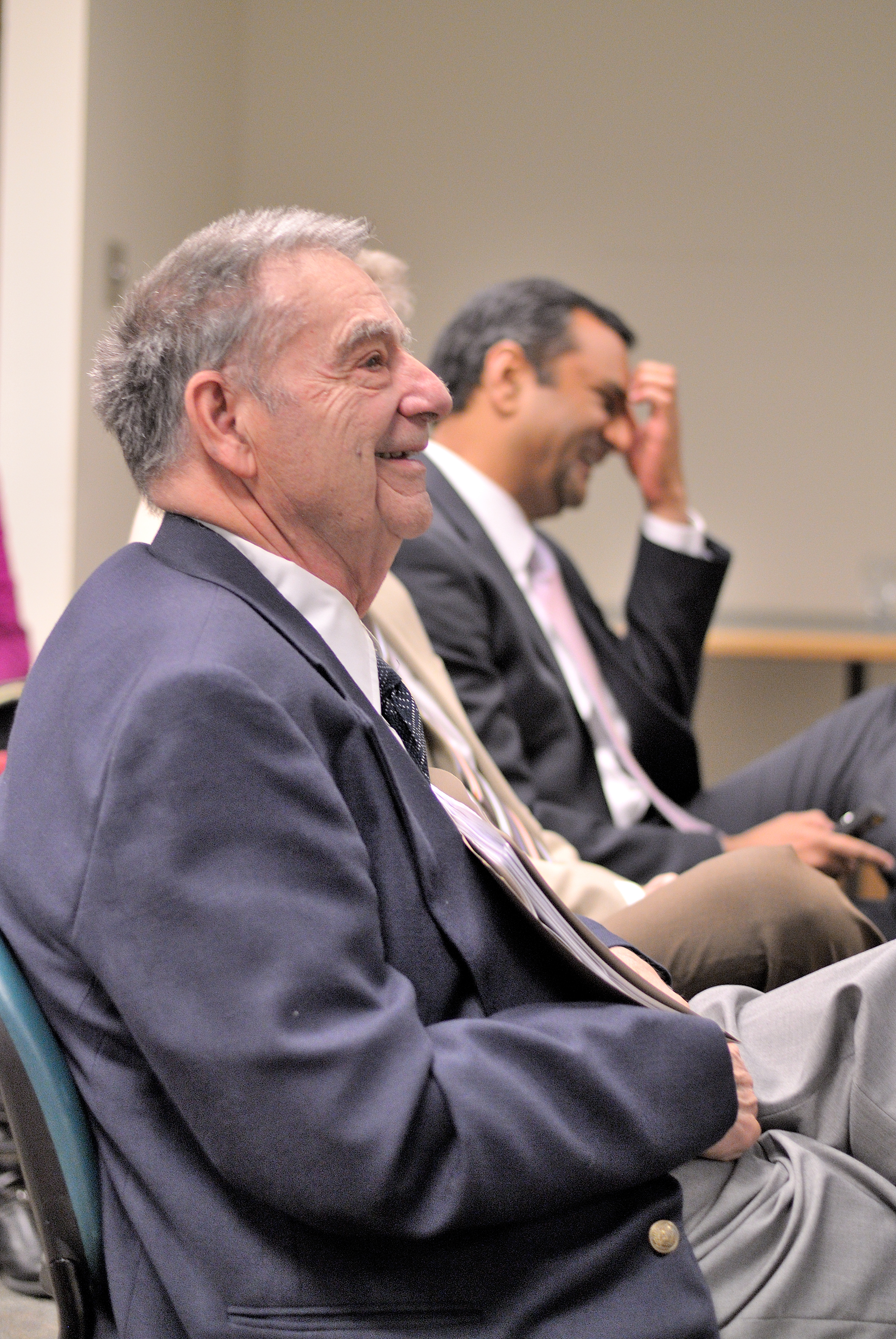 Don Bitzer visiting the University of Illinois in October 2014. 