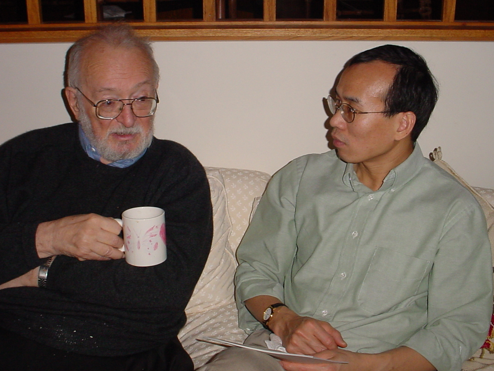 Professor Zhi-Pei Liang, right, pictured with late Illinois professor and MRI pioneer Paul C. Lauterbur.