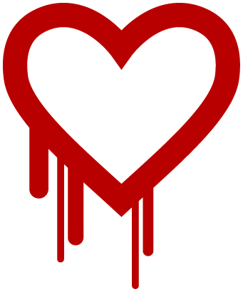 The logo that security firm Codenomicon designed to represent Heartbleed. 