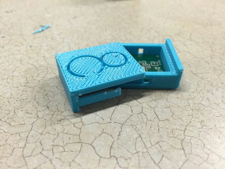 The 8-Count chip and casing. Current versions are small enough to fit into a mouthguard. 