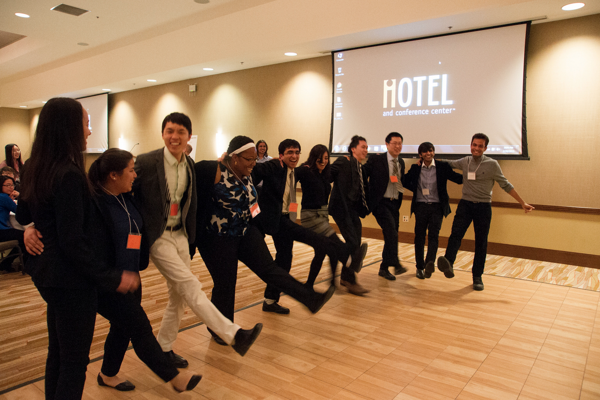 Attendees shake a leg at the PECI social event. 