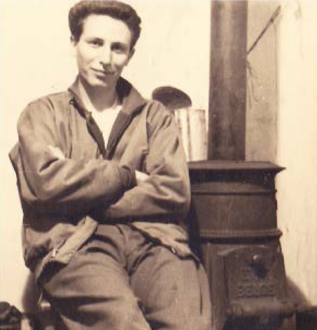 Floyd Dunn in Belgium around Thanksgiving 1944 during World War II.