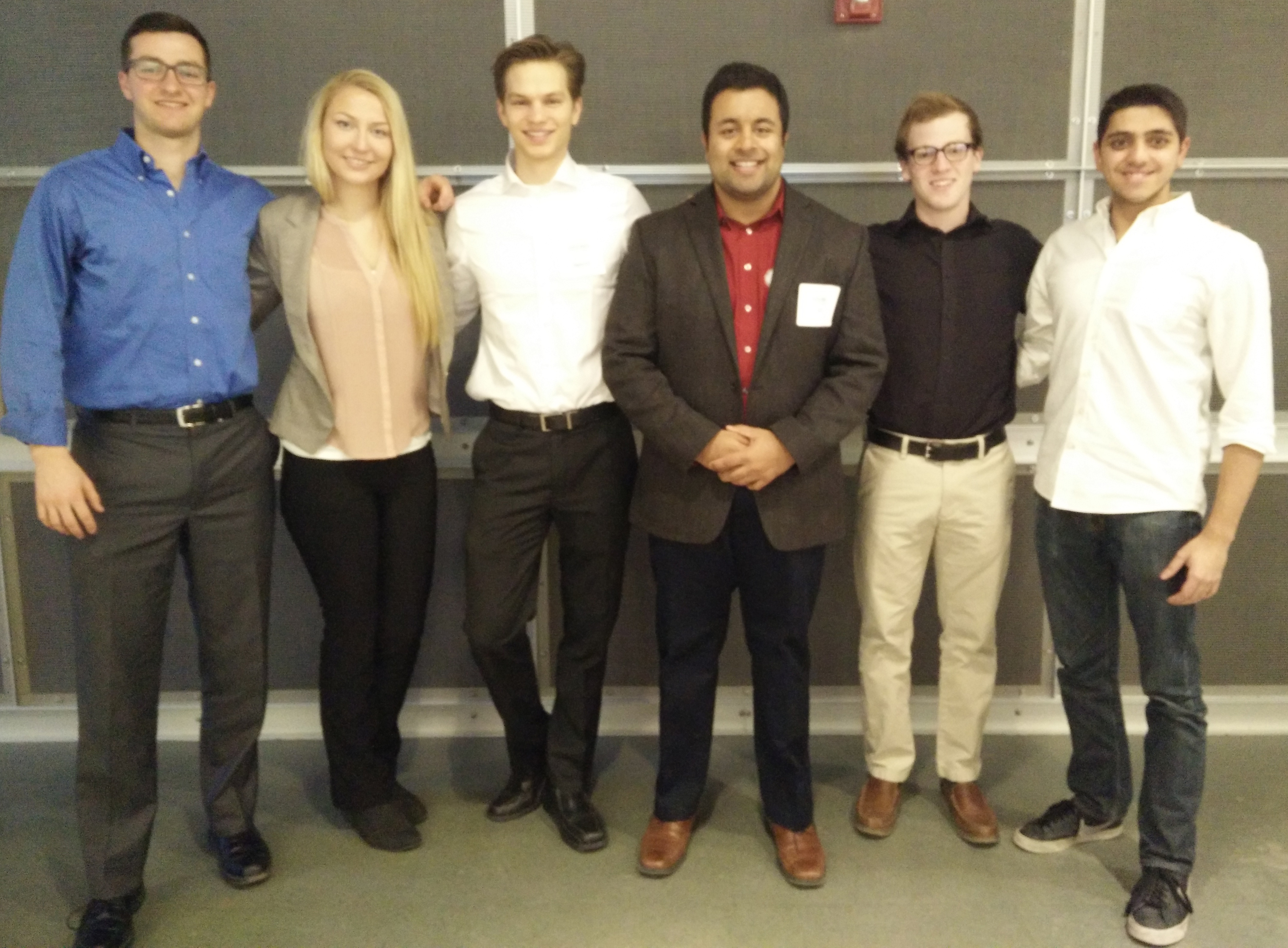 The Corvae team from left to right: Michael Luka, Julie Polaski, Jake Dluhy, Raj Vinjamuri, Ryan Brown, Sid Muthal