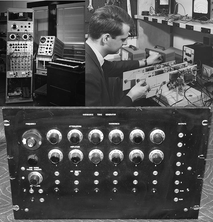 Beauchamp working on the original harmonic tone generator