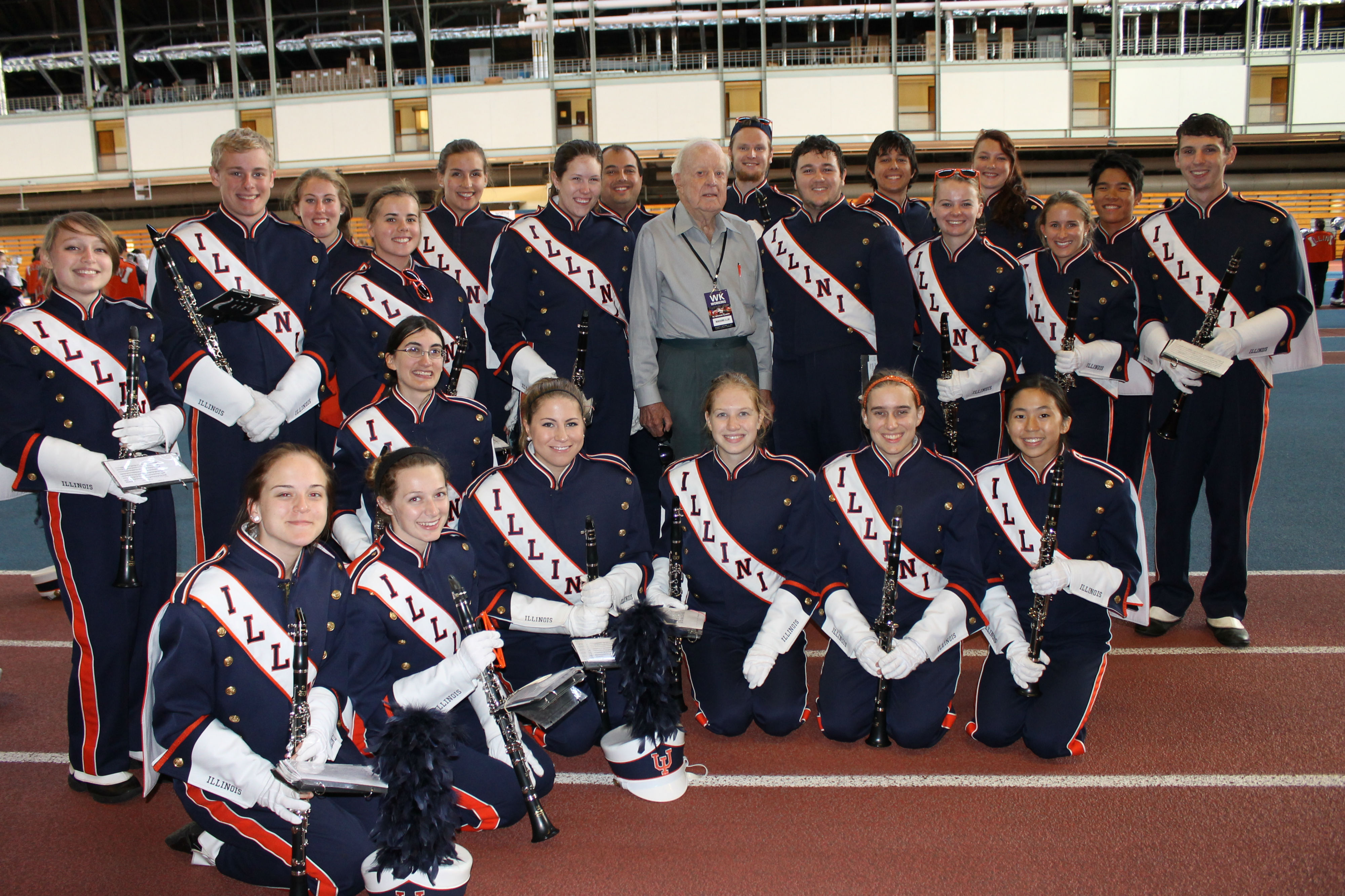 Nearing was honored by the Marching Illini