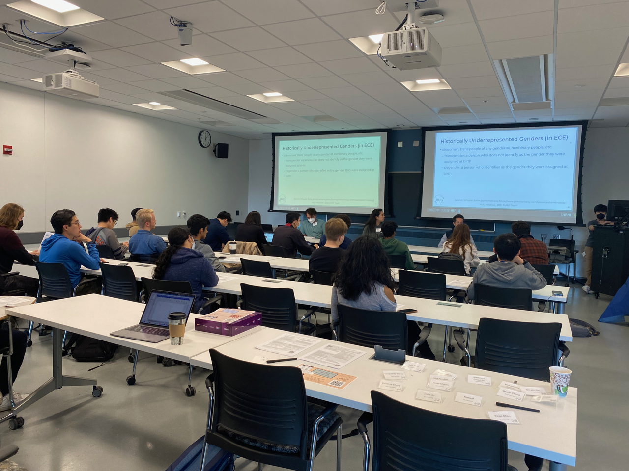 Students attending a HUG event held earlier this semester