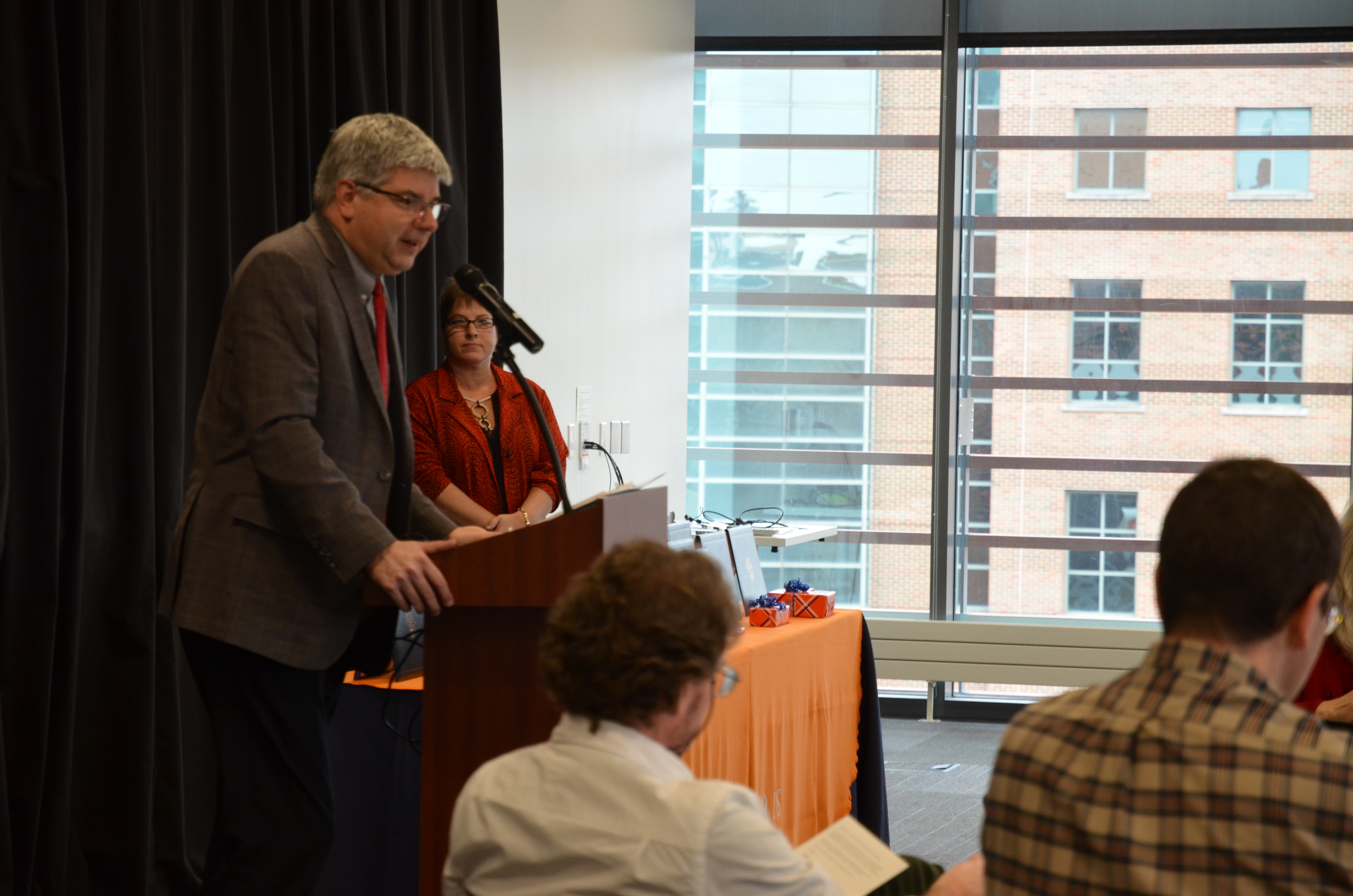 Bill Sanders, Department Head, served as the emcee for the 2016 staff recognition event.