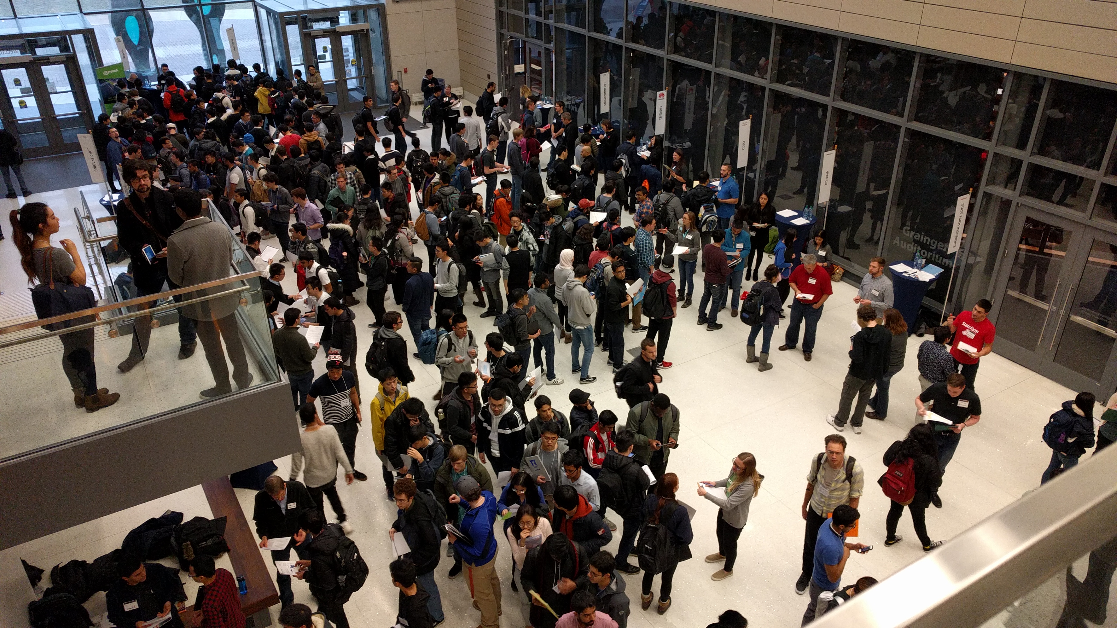 The ECE Building Lobby was buzzing with activity during this year's spring Corporate Connections After Hours Event.