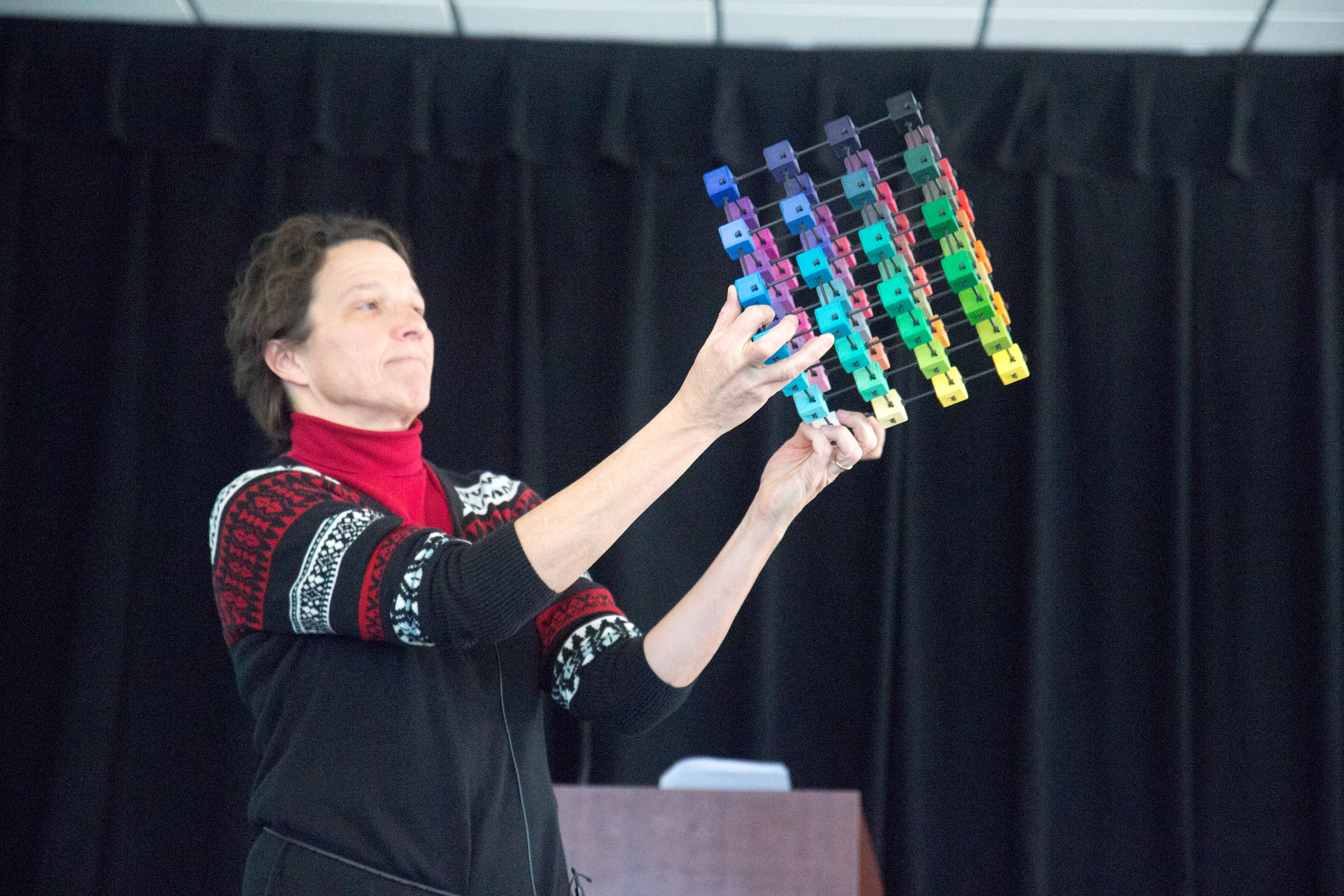 CS @ Illinois instructor, Cinda Heeren speaks about her research at PULSE. Photo by Dylan Huang