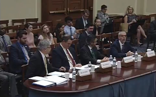 An image from live stream of the full committee hearing, 'Resiliency: The Electric Grid's Only Hope.'