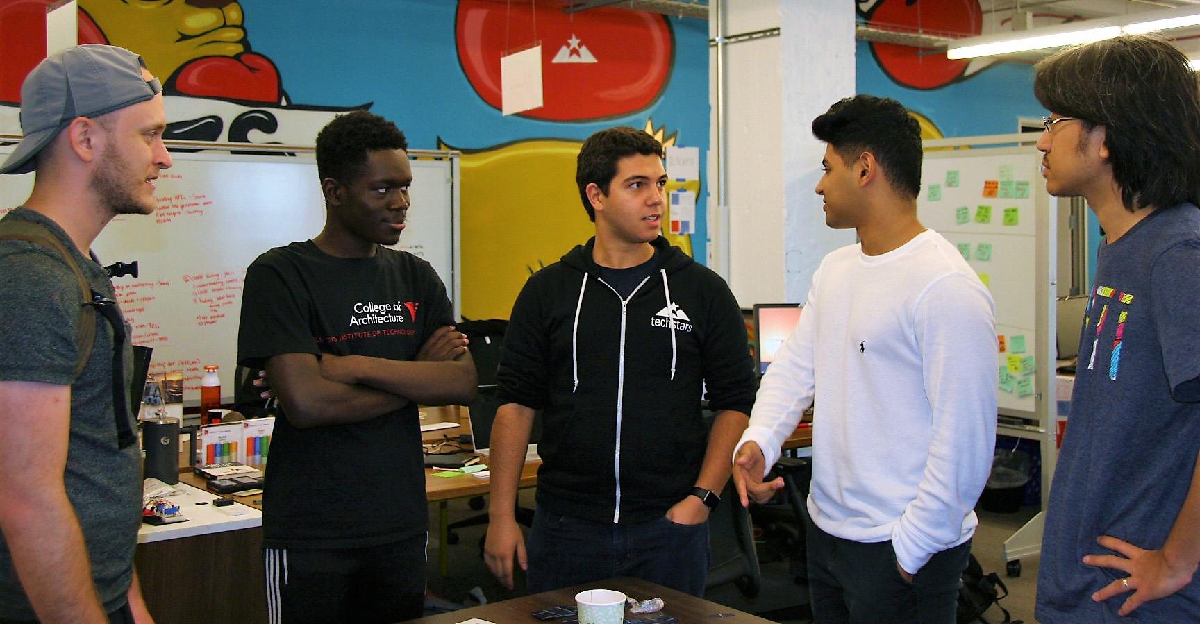 The Optivolt Labs team, from left to right: Daniel Kofman, Jayson Dombele, Paul Couston, Rohit Kalyanpur, Plengrapin Buason.
