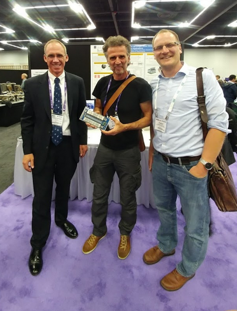 Chris, Robert and Dr. Thierry Meynard, the original inventor of the FCML topology, at ECCE 2018