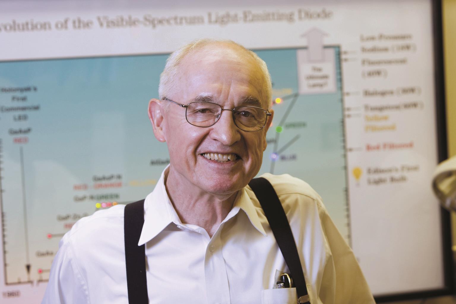 ECE Emeritus professor Nick Holonyak is credited with inventing the world's first practical light-emitting diode (LED)