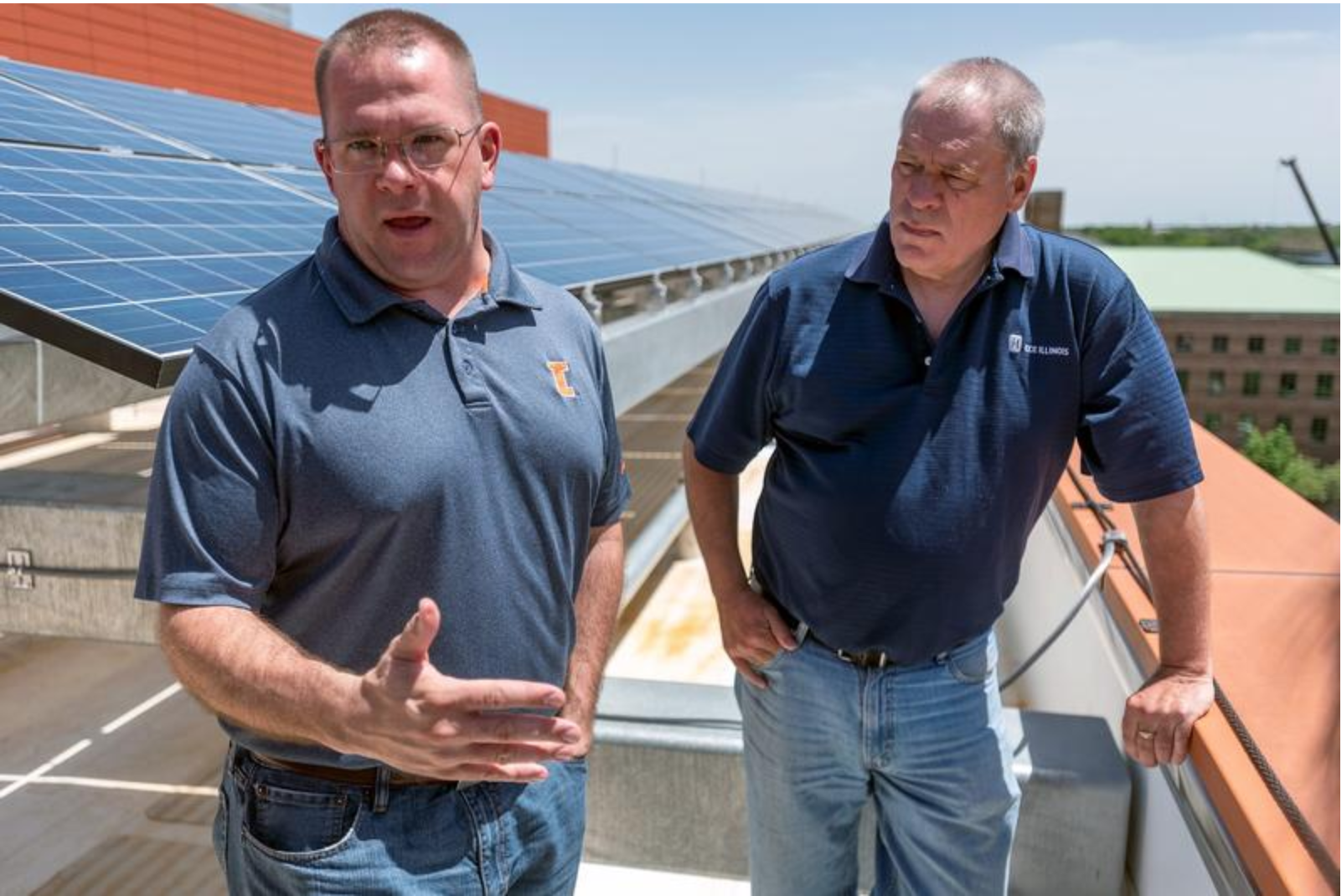 ECE ILLINOIS Director of Facilities Tim Newman and Facilities Manager Gary Cromwell. (Photo courtesy of Stephen Haas/The News-Gazette)